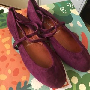 Purple Jeffrey Campbell Suede Xster Flats